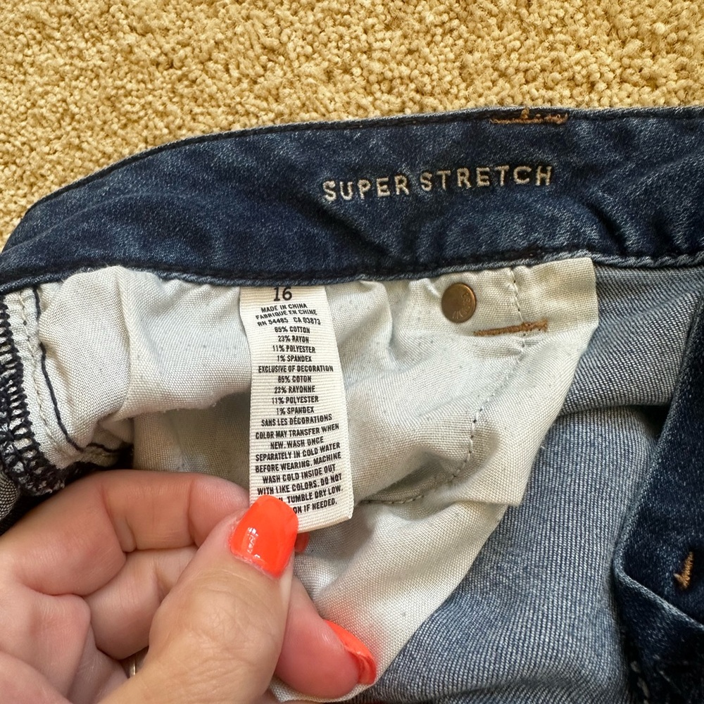 American Eagle Outfitters Super Stretch Women's Dark Blue Jeggings